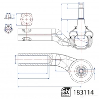 Рулевой наконечник FEBI BILSTEIN 183114 Ford Focus 4 (CEW, C519) 2018 – 2020 Q8 J6NM