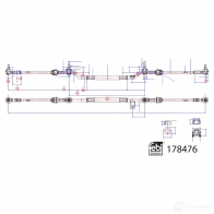Поперечная рулевая тяга FEBI BILSTEIN HG R6H8O 178476 1439880820 - Изображение 2