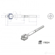 Рулевая тяга FEBI BILSTEIN 178324 NX 2T4UX 1439880822 - Изображение 3