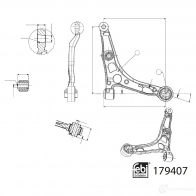 Рычаг подвески FEBI BILSTEIN 179407 1439881201 4IU7B N1 - Изображение 2