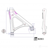 Рычаг подвески FEBI BILSTEIN Audi Q7 (4L) 1 2006 – 2015 B01 836 182083