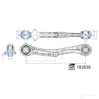 Рычаг подвески FEBI BILSTEIN 182838 DE POIR8 Tesla Model S (5YJS) 1 Хэтчбек El P90D AWD 540 л.с. 2015 – 2025