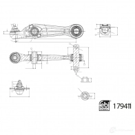 Рычаг подвески FEBI BILSTEIN 1439881657 179411 MWI DP - Изображение 3