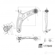 Рычаг подвески FEBI BILSTEIN 1439319359 177849 O5Q66 Q - Изображение 2