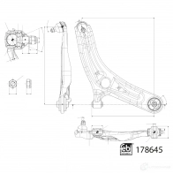 Рычаг подвески FEBI BILSTEIN 1439881679 178645 2AC 2S - Изображение 2