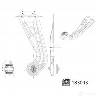 Рычаг подвески FEBI BILSTEIN 8XR S7M Volkswagen Passat (B8) 6 Седан 2.0 TDI 4motion 190 л.с. 2014 – 2024 183093