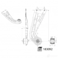 Рычаг подвески FEBI BILSTEIN Volkswagen Passat (B8) 6 Седан 2.0 TDI 4motion 190 л.с. 2014 – 2024 183092 P CW20