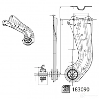 Рычаг подвески FEBI BILSTEIN X4I YED 183090 Toyota C-HR (X10) 1 Кроссовер 2.0 Hybrid (MAXH10) 152 л.с. 2019 – 2024