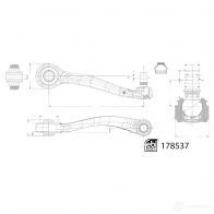 Рычаг подвески FEBI BILSTEIN 178537 0K0KX W 1439881823 - Изображение 2