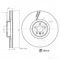 Тормозной диск FEBI BILSTEIN 180018 2 3A97T Bmw X7 (G07) 1 Внедорожник 3.0 xDrive 40 i 340 л.с. 2019 – 2024