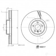 Тормозной диск FEBI BILSTEIN 180017 L4 4ZER4 Bmw X7 (G07) 1 Внедорожник 3.0 xDrive 40 i 340 л.с. 2019 – 2024