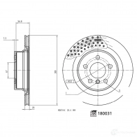 Тормозной диск FEBI BILSTEIN Bmw 3 (G21) 7 Универсал 320 i 184 л.с. 2019 – 2024 180031 P8R K7