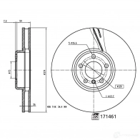 Тормозной диск FEBI BILSTEIN 171461 80CPEW G 1437384805 - Изображение 3