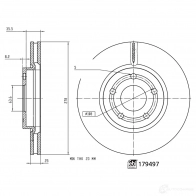 Тормозной диск FEBI BILSTEIN 179497 VN X1TA Ford Puma 2 (B3) Кроссовер 1.0 EcoBoost mHEV 155 л.с. 2019 – 2025