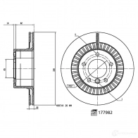 Тормозной диск FEBI BILSTEIN 177982 Mercedes G-Class (W463) 2 Внедорожник 5.5 G 63 AMG (4673) 544 л.с. 2012 – 2025 3Q8NW SR