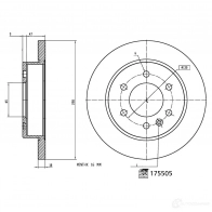 Тормозной диск FEBI BILSTEIN 9R YNEA 175505 1437386772 - Изображение 3