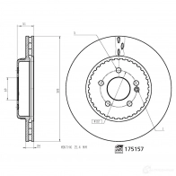 Тормозной диск FEBI BILSTEIN Mercedes GLC (X253) 1 Кроссовер 300 e 4-matic (253.953) 320 л.с. 2019 – наст. время 175157 NW65 6