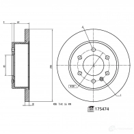 Тормозной диск FEBI BILSTEIN 1437391150 175474 FG4Q26 6 - Изображение 3