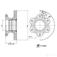 Тормозной диск FEBI BILSTEIN 171483 1437386644 SFQ YO - Изображение 3