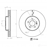 Тормозной диск FEBI BILSTEIN Mercedes GLC (C253) 1 Купе 200 4-matic (253.343) 197 л.с. 2022 – 2024 175168 9Q0X YXQ