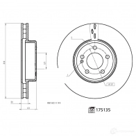 Тормозной диск FEBI BILSTEIN CC 5DGK Mercedes C-Class (W205) 4 Седан C 300 e (205.053) 320 л.с. 2019 – наст. время 175135