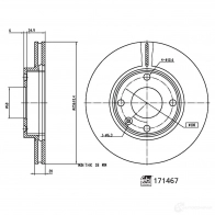 Тормозной диск FEBI BILSTEIN 8XRS 7OK 171467 1437384057 - Изображение 3