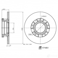 Тормозной диск FEBI BILSTEIN 171451 1437383658 B D2HJ8B - Изображение 3