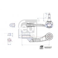 Рулевой наконечник FEBI BILSTEIN Peugeot 2008 2 (U) Кроссовер 1.5 BlueHDI 100 102 л.с. 2019 – 2025 183507 TOY7B H7