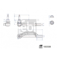 Рулевой наконечник FEBI BILSTEIN T JSUMJL 183508 Mercedes GLA (H247) 2 Кроссовер AMG GLA 45 4-matic+ (247.753) 387 л.с. 2020 – 2024