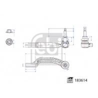 Рулевой наконечник FEBI BILSTEIN 183614 YO M6YJ Mercedes GLA (H247) 2 Кроссовер AMG GLA 45 4-matic+ (247.753) 387 л.с. 2020 – 2024