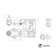 Шаровая опора FEBI BILSTEIN PHLK G9P 183505 Peugeot Partner 3 (K9) Фургон 1.5 BlueHDI 4x4 131 л.с. 2018 – 2024