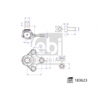 Шаровая опора FEBI BILSTEIN Y8KO4 N 183623 Peugeot 208 2 (UB, UP) Хэтчбек 1.2 PureTech 100 101 л.с. 2019 – 2024