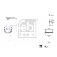 Стойка стабилизатора FEBI BILSTEIN 183171 Jaguar F-Pace (X761) 1 2015 – 2020 H25I 1