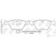 Тормозные колодки дисковые, комплект NIBK Bmw Z3 (E36) 1 Купе 3.2 M 321 л.с. 1998 – 2001 FD6M I 4582431709739 PN0012W