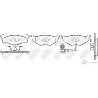 Тормозные колодки дисковые, комплект NIBK PN0113W 4582431703805 O9Y AO 3834614