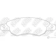 Тормозные колодки дисковые, комплект NIBK PN0185W A6WAK 80 1436738015