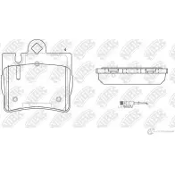 Тормозные колодки дисковые, комплект NIBK XGC OG PN0200W Mercedes S-Class (W220) 2 Седан 5.0 S 500 (220.075. 2275. 2275) 299 л.с. 1998 – 2003 4582431706592