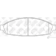 Тормозные колодки дисковые, комплект NIBK 3834914 PN0418 EJ7J7 E 4580270587181