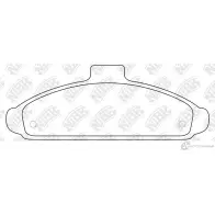 Тормозные колодки дисковые, комплект NIBK PN0738 1436738129 EF 90X97