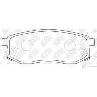 Тормозные колодки дисковые, комплект NIBK PN0771 3835116 XCO LLX6 4580270580182