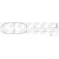 Тормозные колодки дисковые, комплект NIBK 6HK 2XPV PN0861 3835155