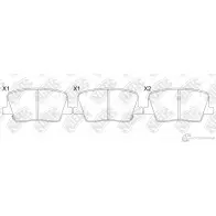 Тормозные колодки дисковые, комплект NIBK PN0898 QS1J39 F SsangYong Rexton (Y400) 3 Кроссовер 2.2 xdi AWD (POE) 181 л.с. 2017 – 2024