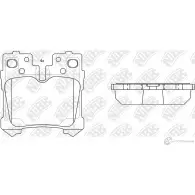 Тормозные колодки дисковые, комплект NIBK PN1844 2N3 DI 4582431708442 Lexus LS (XF50) 5 Седан 350 (GSF50) 315 л.с. 2017 – 2024