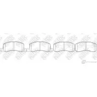 Тормозные колодки дисковые, комплект NIBK KS5 AGN1 PN2002 1436738220