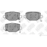 Тормозные колодки дисковые, комплект NIBK Infiniti QX50 (P71A) 2 Кроссовер 9M UZW3 PN2810