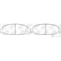 Тормозные колодки дисковые, комплект NIBK 4582409053406 PN3347 WSR EOZ 3835434