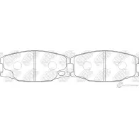 Тормозные колодки дисковые, комплект NIBK PN3407 108151277 8O0 X5 4582409057176