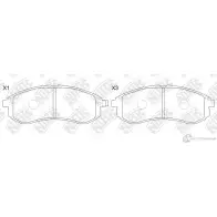 Тормозные колодки дисковые, комплект NIBK 6 2V84Q 3835453 4582431706745 PN3808