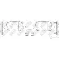Тормозные колодки дисковые, комплект NIBK PN41003 3835461 3XGL PN