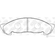 Тормозные колодки дисковые, комплект NIBK 3835475 PN4384 4582409057237 Z9YL N